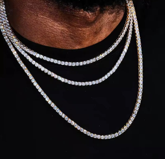 Tennis chain silver/yellow